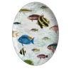 Amami Oval Porcelain Platter With Tropical Fish