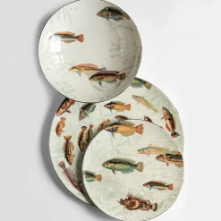 Amami Porcelain Soup Plate With Tropical Fish #5