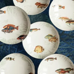 Amami Porcelain Soup Plate With Tropical Fish #2