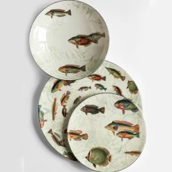Amami Porcelain Soup Plate With Tropical Fish #3
