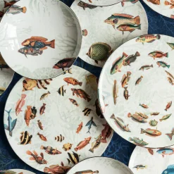 Amami Porcelain Soup Plate With Tropical Fish #1