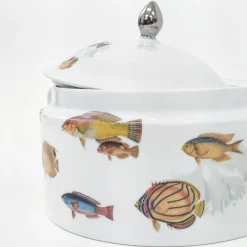 Amami Porcelain Tureen With Tropical Fish