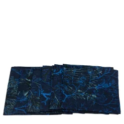 Amami Set Of 6 Linen Napkins With Seaweed Decoration