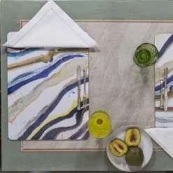 Amazonia Set of 6 print glossy wood fiber tablemats