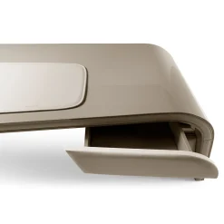 Ambassador Beige Wood And Leather Writing Desk