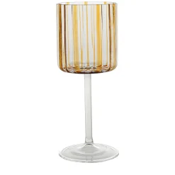 Amber Stripes Wine Goblet
