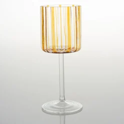 Amber Stripes Wine Goblet