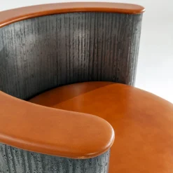 Amelie Orange Leather Armchair