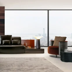 Amelie Orange Leather Armchair