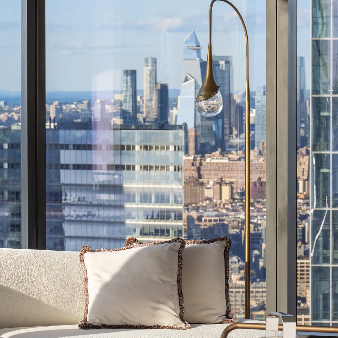 America White Happy Pillow