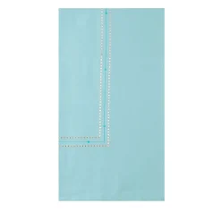 Ametista Light Blue Embroidered Cotton Satin Top Sheet
