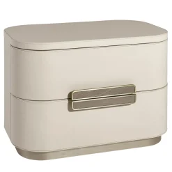 Amidele Beige Leather Nightstand