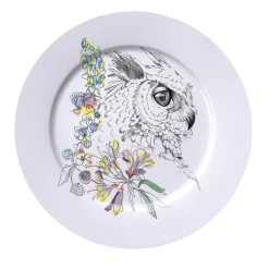An Ode To The Woods Great Horned Owl Dinner Plate