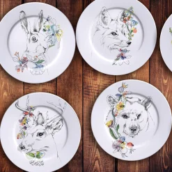 An Ode To The Woods White Tailed Rabbit Dinner Plate