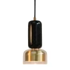Andromeda Pendant Lamp in Black Marquinha Marble and Satin Brass