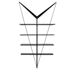 Angelo Necessario Black Steel Wall Shelf System