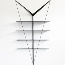 Angelo Necessario Black Steel Wall Shelf System