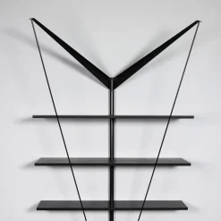 Angelo Necessario Black Steel Wall Shelf System