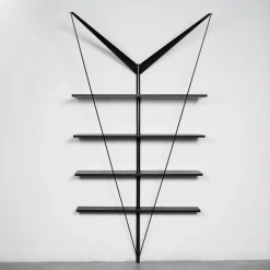 Angelo Necessario Black Steel Wall Shelf System