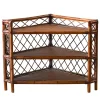 Angular Wicker & Bamboo Etagère