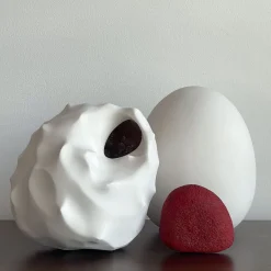 Anima White Patinated Terracotta Sculpture