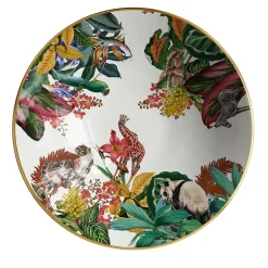 Animalia Big Porcelain Bowl With Animals And Vegetation