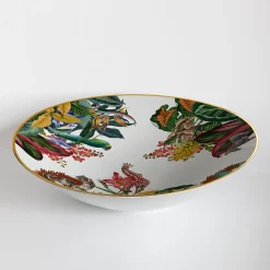 Animalia Big Porcelain Bowl With Animals And Vegetation
