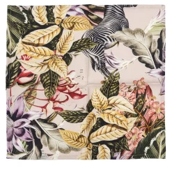 Animalia Set Of 6 Linen Napkins With Exotic Animals And Vegetation