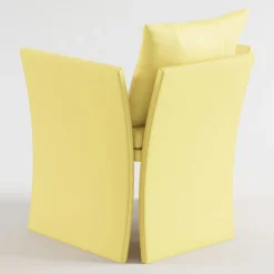 Anita Yellow Leather Armchair