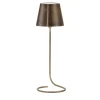 Antares Half-Circle Antiqued Brass Wireless Table Lamp by Harari