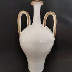 Anthropomorphic White Amphora Vase
