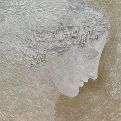 Aphrodite Profile Beige Textured Resin Painting