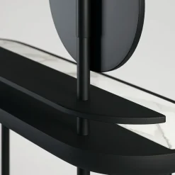 Apollo Black Walnut Wood And Calacatta Marble Vanity With Mirror