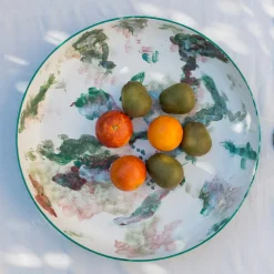 Apollo Hand-painted Large Ceramic Centerpiece Bowl