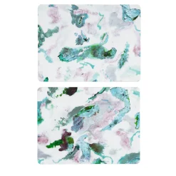 Apollo Set of 2 print glossy wood fiber tablemats