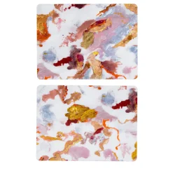 Apollo Set of 2 print glossy wood fiber tablemats