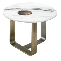 Apollo Side Table in Burnished Metal