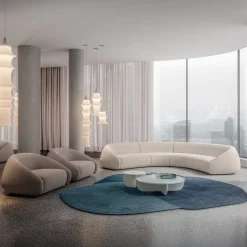 Apper Beige 4-seats Sofa by Antonio Rodriguez