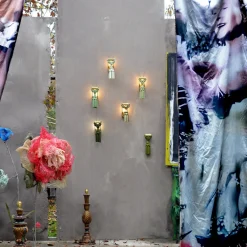 Applique Changeant Imperiale White and Sage Green Wall Lamp