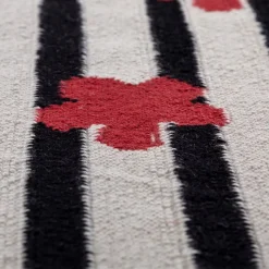 Aprezo Light Silver Ebony Dhurrie Rug