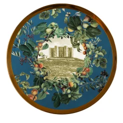 Apulia Porcelain Charger Plate With Castel Del Monte
