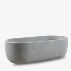 Aqua Gray Peperino Stone Bathtub