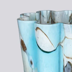 Aquamarine Bucket Glass Vase