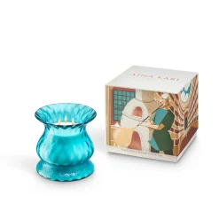 Aquamarine Tulip Candle