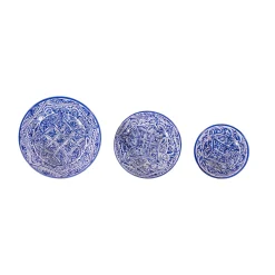 Arabeschi Blu Set of 3 Bowls by Lorenza Adami