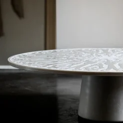 Aragona Pearl White marble Coffee table by Roberto Semprini