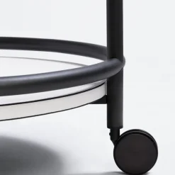 Arcade Round Wood Trolley Table