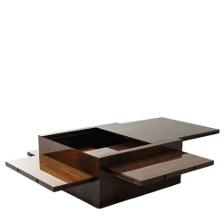 Arcano Cube Brown Wood Coffee Table by Storagemilano