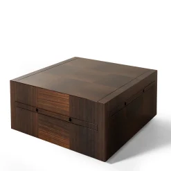 Arcano Cube Brown Wood Coffee Table by Storagemilano