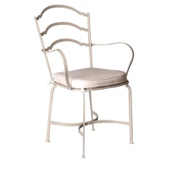 Archi Beige Chair in Stainless Steel